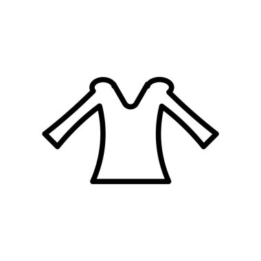 Bluz simge vektör izole üzerinde beyaz arka plan, şeffaf işareti, çizgi veya doğrusal işareti, öğenin tasarım anahat tarzı bluz