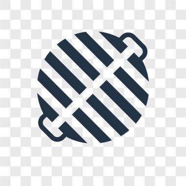 Saydam arka plan üzerinde ızgara logo kavramı izole ızgara vektör simgesi