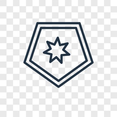 Saydam arka plan üzerinde kalkan logo kavramı izole kalkan vektör simgesi