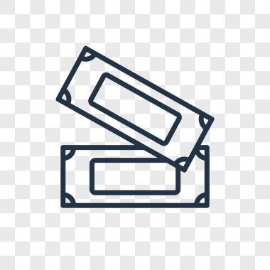 Saydam arka plan üzerinde para logo kavramı izole para vektör simgesi