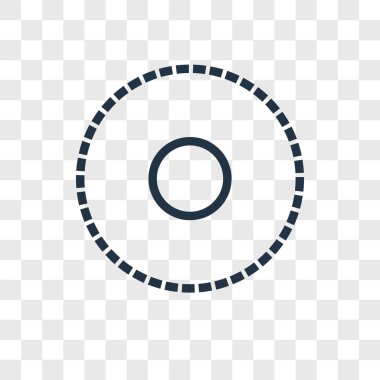 Saydam arka plan üzerinde daire testere logo kavramı izole daire testere vektör simgesi