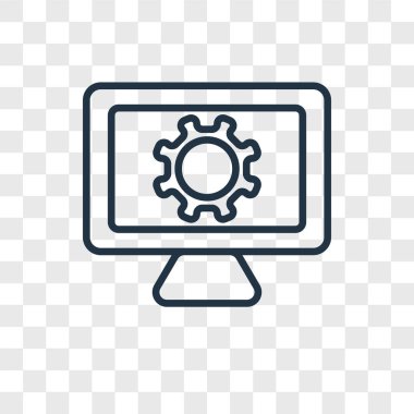 Şeffaf arka plan, logo kavramı izole bilgisayar vektör simgesi