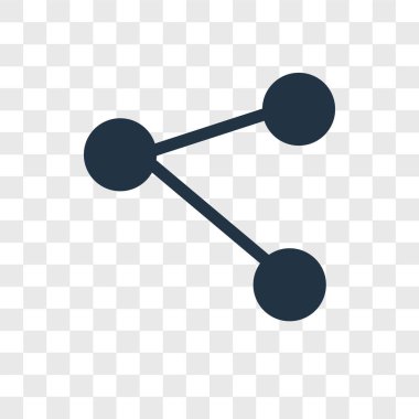 Saydam arka plan üzerinde paylaşım logo kavramı izole vektör simge paylaşmak