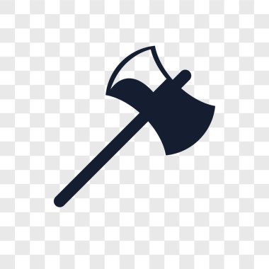 Saydam arka plan üzerinde balta logo kavramı izole balta vektör simgesi