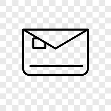 Saydam arka plan üzerinde posta kutusu logo kavramı izole posta kutusu vektör simgesi