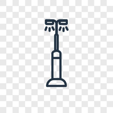 Saydam arka plan üzerinde sokak ışık kavramı izole sokak ışık vektör simgesi