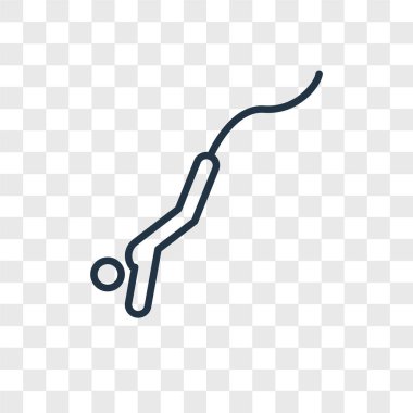 Saydam arka plan üzerinde Bungee jumping logo kavramı izole bungee jumping vektör simgesi