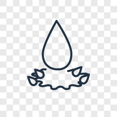saydam arka plan üzerinde su damla logo kavramı izole su damla vektör simgesi