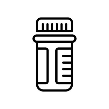 Beyaz arka plan, hap şeffaf işareti, çizgi ve anahat öğelerini lineer tarzda izole hapları simge vektör