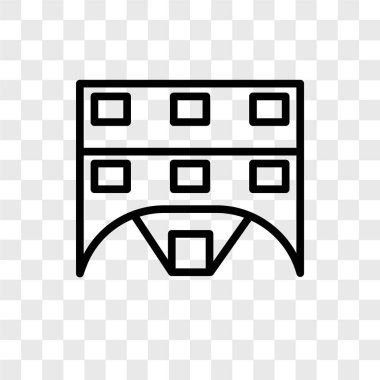 Saydam arka plan üzerinde Chalet logo kavramı izole chalet vektör simgesi