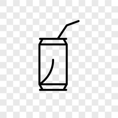 Saydam arka plan üzerinde Soda logo kavramı izole soda vektör simgesi