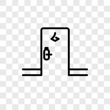 Saydam arka plan üzerinde oda logo kavramı izole Oda vektör simgesi