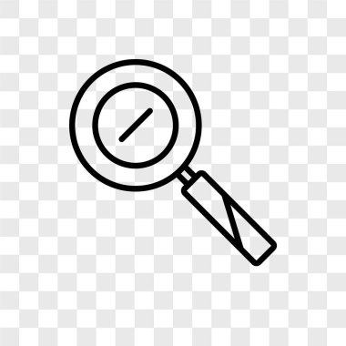 Zoom logo kavramı üzerinde şeffaf arka plan izole vektör simgesinde Zoom