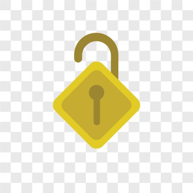 Saydam arka plan üzerinde kilitli logo kavramı izole kilitli vektör simgesi