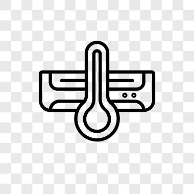 Saydam arka plan üzerinde Klima logo kavramı izole Klima vektör simgesi