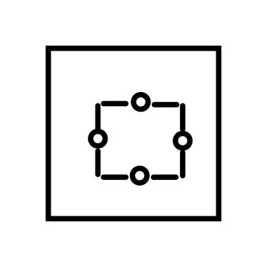 Pentagon simge vektör lineer tarzda şeffaf işareti, çizgi ve anahat öğelerini beyaz zemin üzerine, Pentagon izole