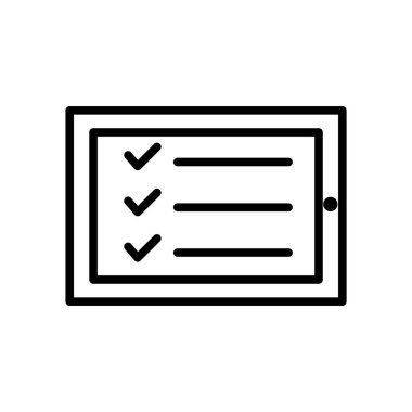 Denetim listesi simge vektör izole üzerinde beyaz arka plan, denetim listesi şeffaf işareti, çizgi veya doğrusal işareti, öğenin tasarım anahat tarzı