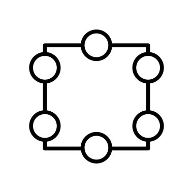 Beyaz arka plan, kırpma şeffaf işareti, çizgi ve anahat öğelerini lineer tarzda izole kırpma simge vektör