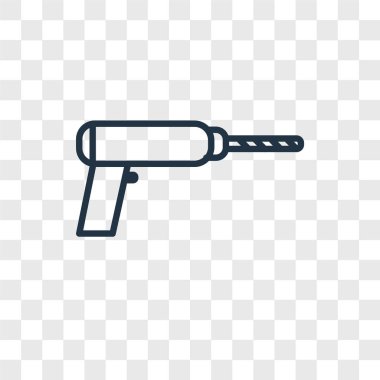 Şeffaf arka plan, ekran logosu konsepti izole ekran vektör simgesi