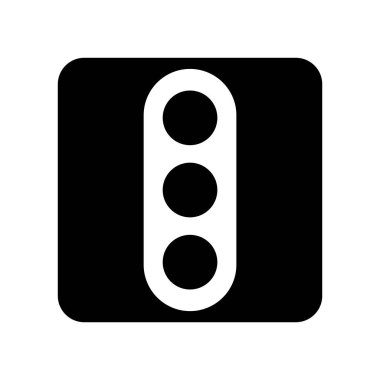 Trafik ışığı simgesi vektör beyaz arka plan üzerinde trafik ışığı şeffaf işareti izole