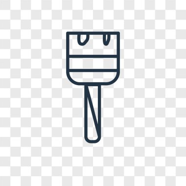 Saydam arka plan üzerinde boya fırça logo kavramı izole boya fırça vektör simgesi