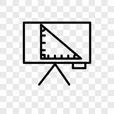 Saydam arka plan üzerinde üçgen logo kavramı izole üçgen vektör simgesi