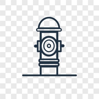 Saydam arka plan üzerinde hidrant logo kavramı izole hidrant vektör simgesi