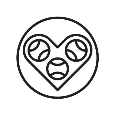 Beyzbol simge vektör izole beyaz arka plan, beyzbol şeffaf işareti, doğrusal spor sembolleri