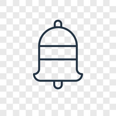 Saydam arka plan üzerinde Bell logo kavramı izole Bell vektör simgesi