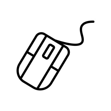 Beyaz arka plan, fare şeffaf işareti, çizgi ve anahat öğelerini lineer tarzda izole fare simge vektör