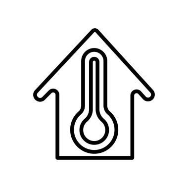 Beyaz arka plan, ev saydam işareti, çizgi ve anahat öğelerini lineer tarzda izole House simge vektör