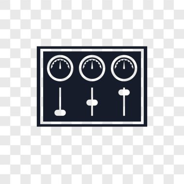 Saydam arka plan üzerinde Denetim Masası'nı logo kavramı izole Denetim Masası vektör simgesi