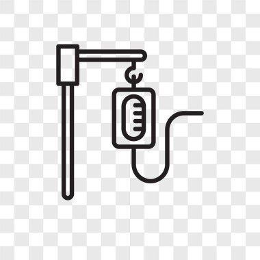 Saydam arka plan üzerinde kan nakli logo kavramı izole kan nakli vektör simgesi