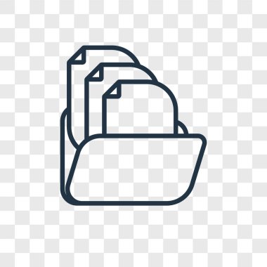 Saydam arka plan üzerinde klasör logo kavramı izole klasör vektör simgesi