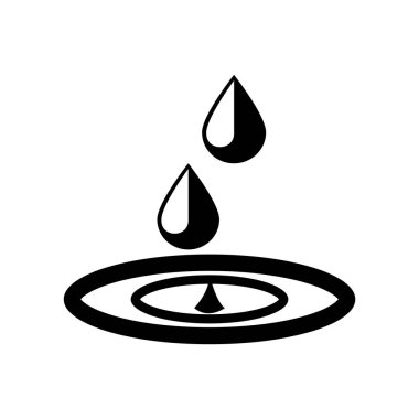 Su izole simge vektör kaydet su şeffaf işareti, beyaz arka planda siyah sembolleri