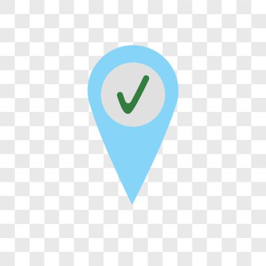 Vektör simge izole şeffaf arka plan üzerinde kontrol logo kavramı içinde iade edin