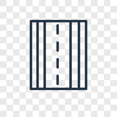 Saydam arka plan üzerinde yol logo konsepti izole yol vektör simgesi