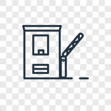 Şeffaf arka plan üzerinde Toll road logo kavramı izole toll road vektör simgesi