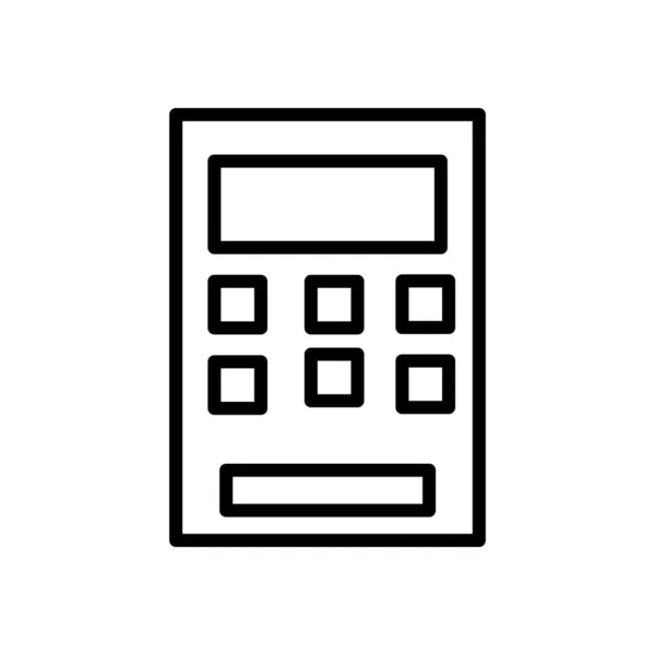 Vetor Ícone Calculadora Isolado Fundo Branco Sinal Transparente Calculadora Linha —  Vetores de Stock