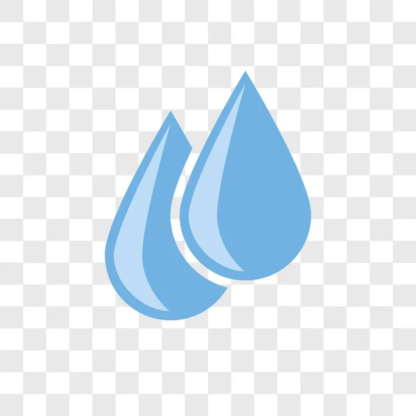 Water Vector Icon Isolated Transparent Background Water Logo Concept — Stock Vector