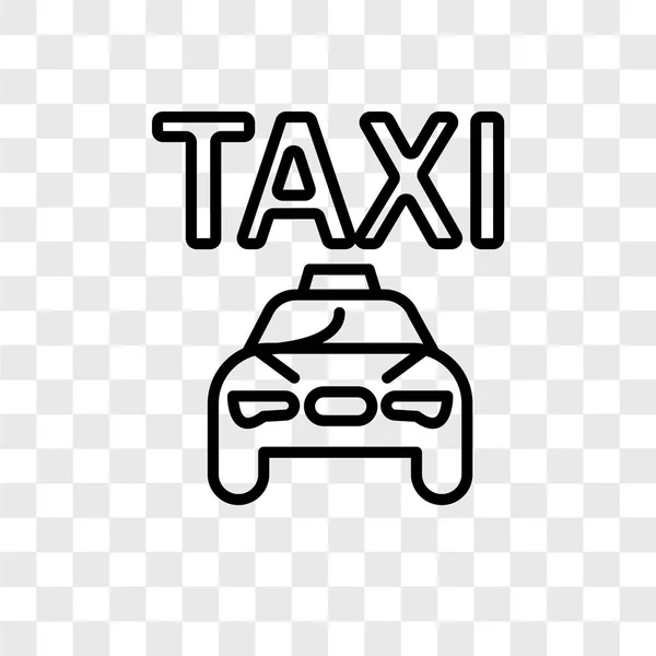 Taxi Vector Icono Aislado Sobre Fondo Transparente Taxi Logo Concepto — Vector de stock