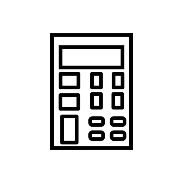 Піктограма Калькулятора Вектор Ізольовано Білому Тлі Калькулятор Прозорий Знак Лінійні — стоковий вектор