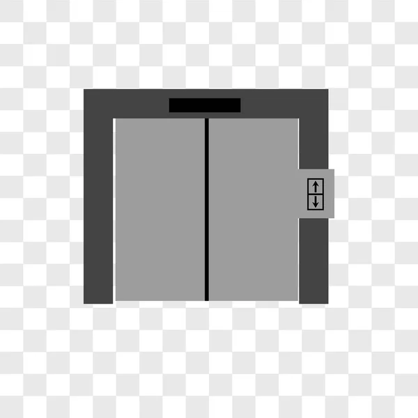 Elevator Vektor Icon Isoliert Auf Transparentem Hintergrund Elevator Logo Konzept — Stockvektor