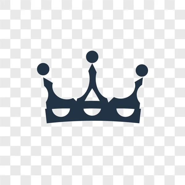 Kroon Vector Pictogram Geïsoleerd Transparante Achtergrond Crown Logo Concept — Stockvector