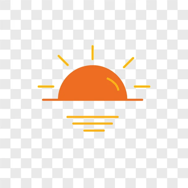 Ícone Vetor Por Sol Isolado Fundo Transparente Conceito Logotipo Por — Vetor de Stock