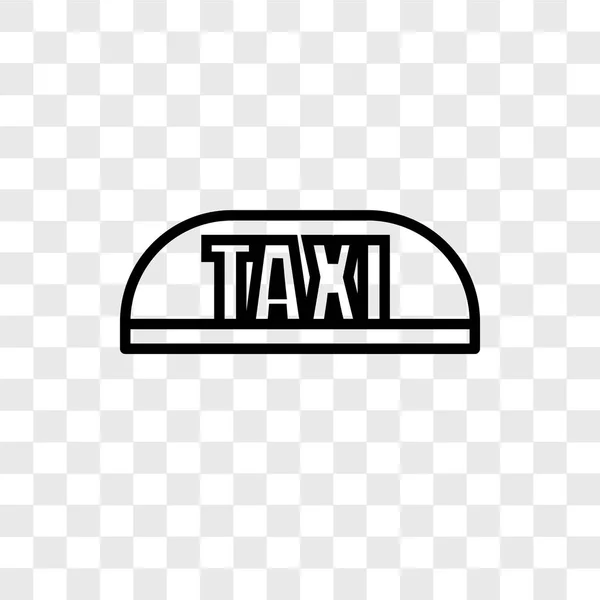 Taxi Vector Icon Isolated Transparent Background Taxi Logo Concept — Stock Vector