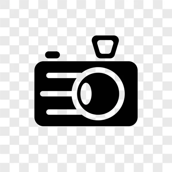 Ícone Vetor Câmera Isolado Fundo Transparente Conceito Logotipo Câmera — Vetor de Stock