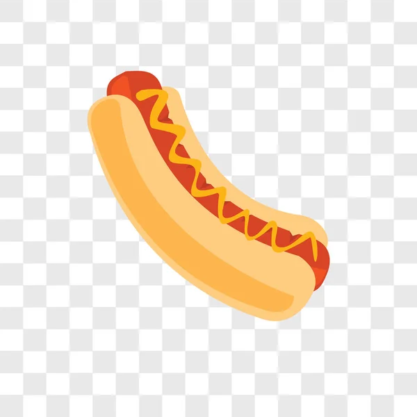 Hot Dog Vektor Ikonen Isolerad Transparent Bakgrund Varmkorv Logotyp Koncept — Stock vektor