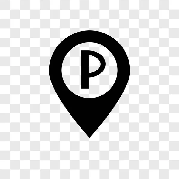 Значок Вектора Парковки Изолирован Прозрачном Фоне Концепция Логотипа Парковки — стоковый вектор