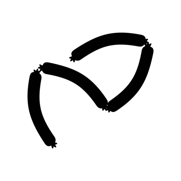 Іконка Ковбасою Вектор Ізольовано Білому Тлі Прозорий Знак Ковбасою Символи — стоковий вектор